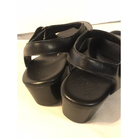 SAS Black Suntimer Comfort Shoe Slingback Sandal Womens 7.5 J9137552 Block Heel - Picture 3 of 8